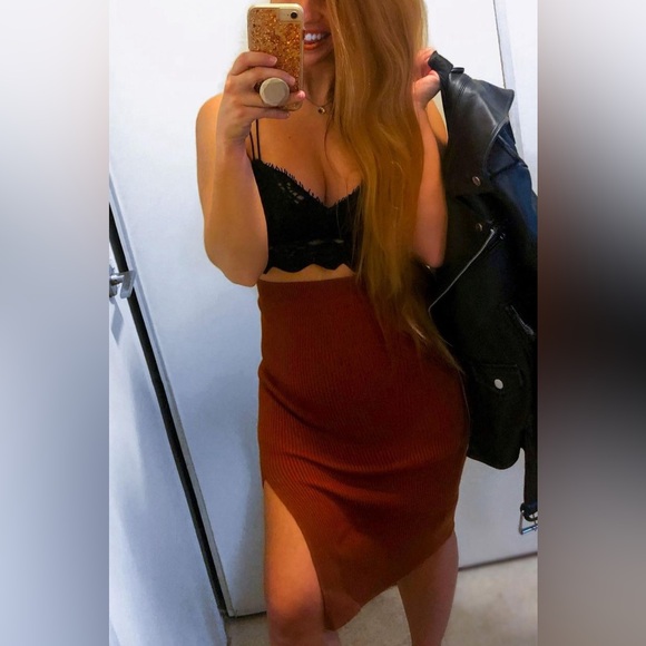 Abercrombie & Fitch ribbed slit skirt - Picture 6 of 6